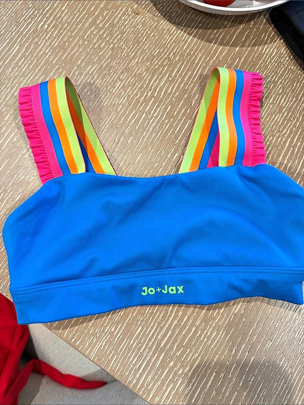 Jo+Jax Girls Striped Top Blue & Pink Size Large, Like New